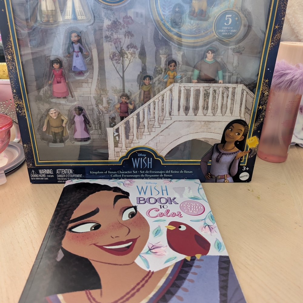 Disney Wish Character Doll Collection with Coloring Book